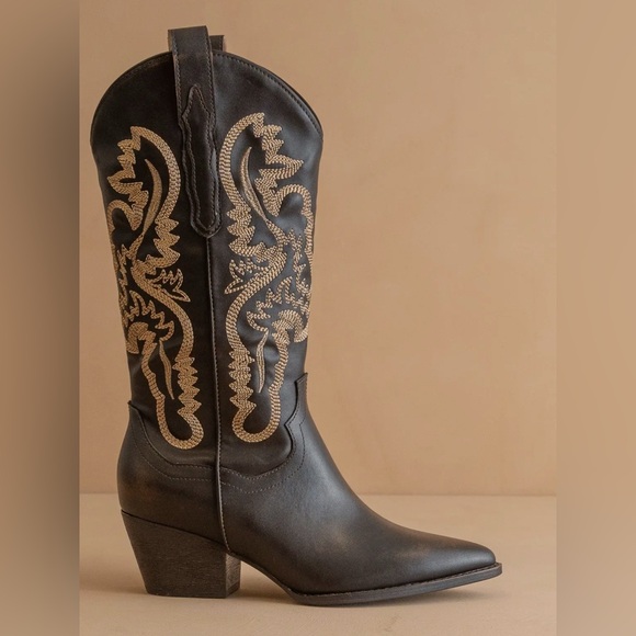 Oasis Society Shoes - The Amaya | Coffee Classic Western Boot
